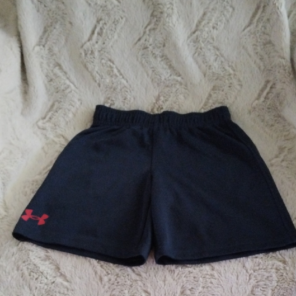 Under Armour Navy Shorts with Red Logo